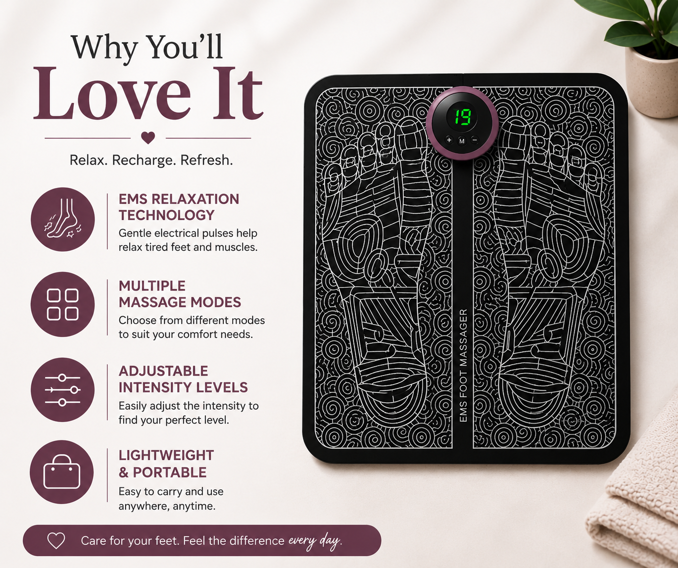 EMS Foot Massager Mat