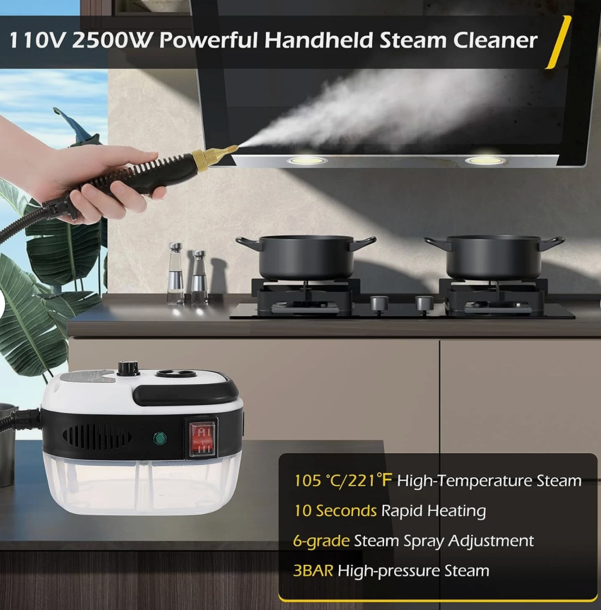 Deep Clean High-Pressure Steam Cleaner